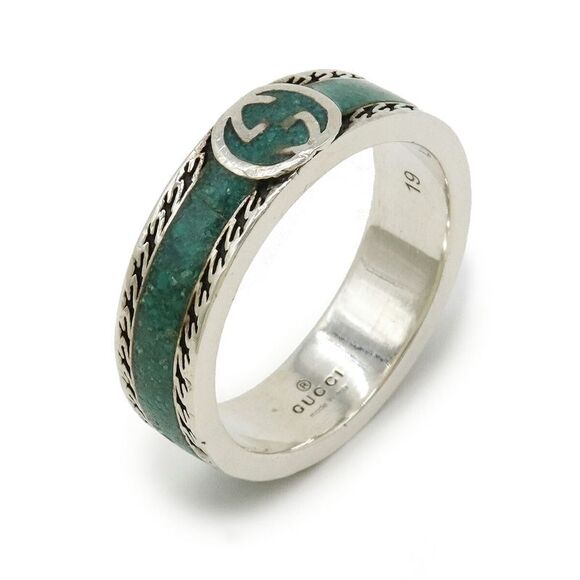 Gucci Interlocking G Logo Silver Ring - Picture 1 of 8